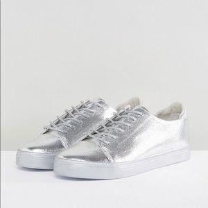 ASOS Silver Lace Up Sneaker